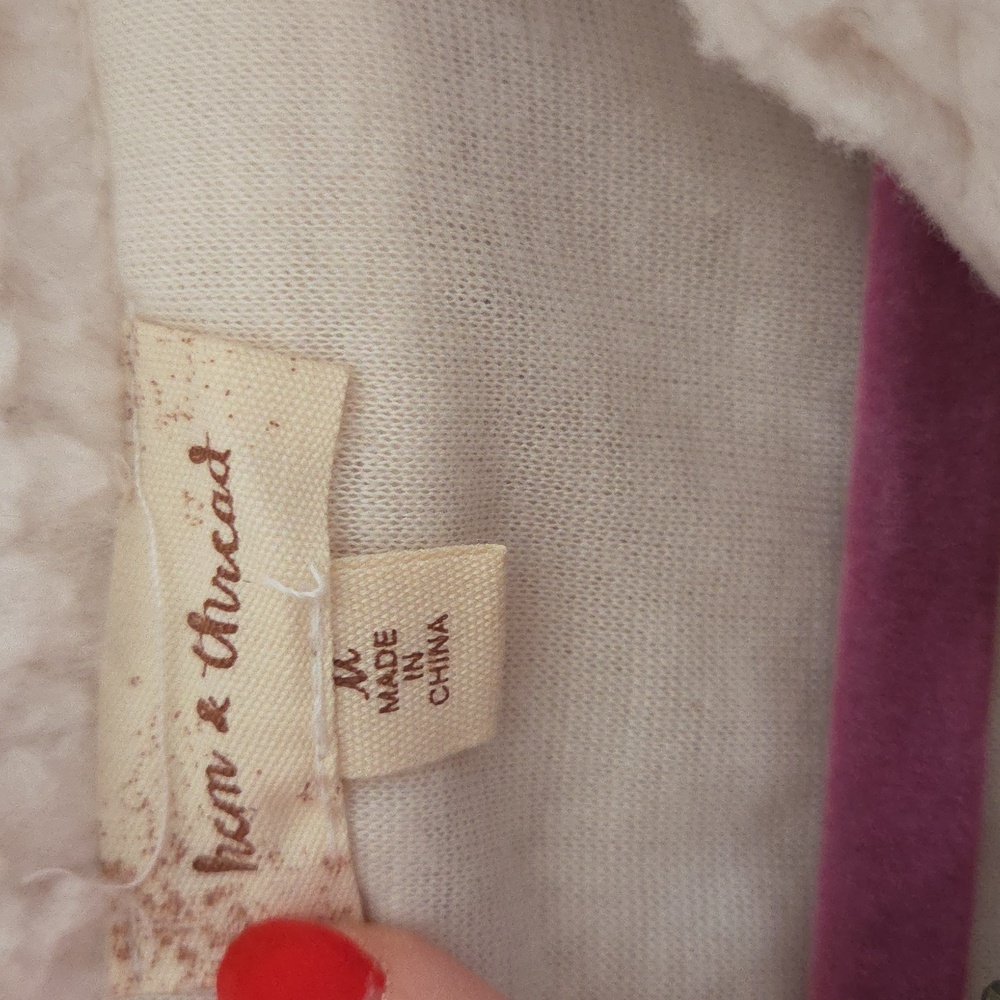 Hem & Thread Teddy Chevron Pullover Jacket - image 2